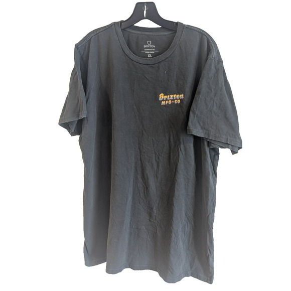 Brixton Mens Short Sleeve T Shirt Gray Surf‎ Skate Beach Graphic XL - Picture 1 of 4